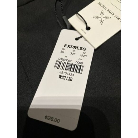 NWT Express Dress Pants Black Size 32x30 $128 - Picture 3 of 5